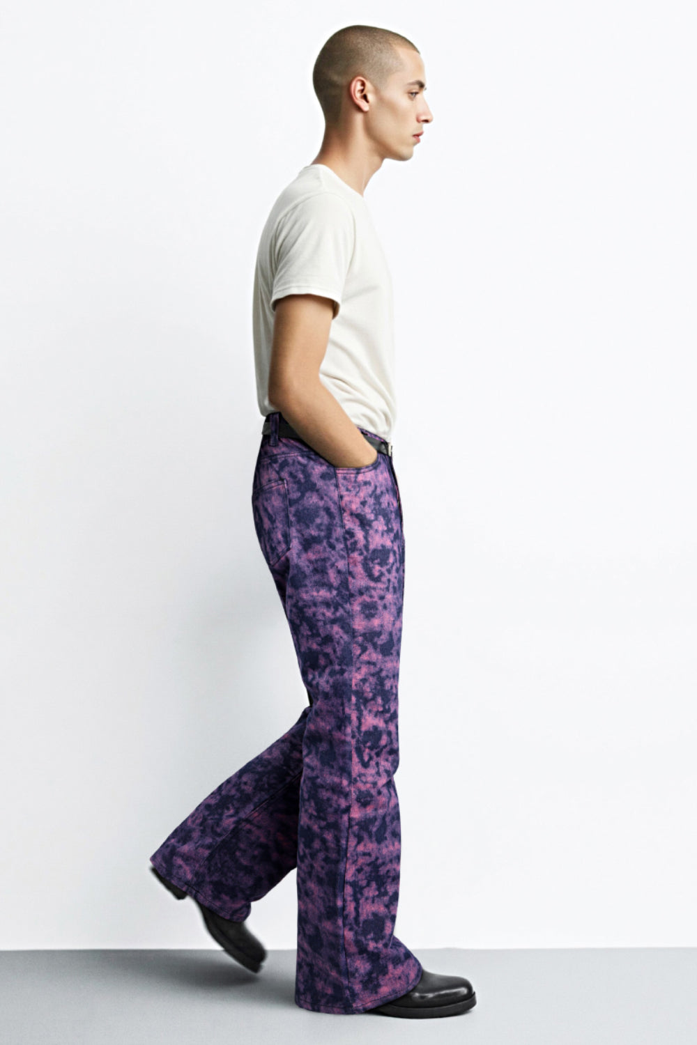 Men Relaxed Flared Jean - Purple