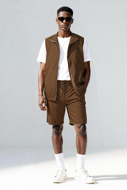 Men's Vest Set - Brown