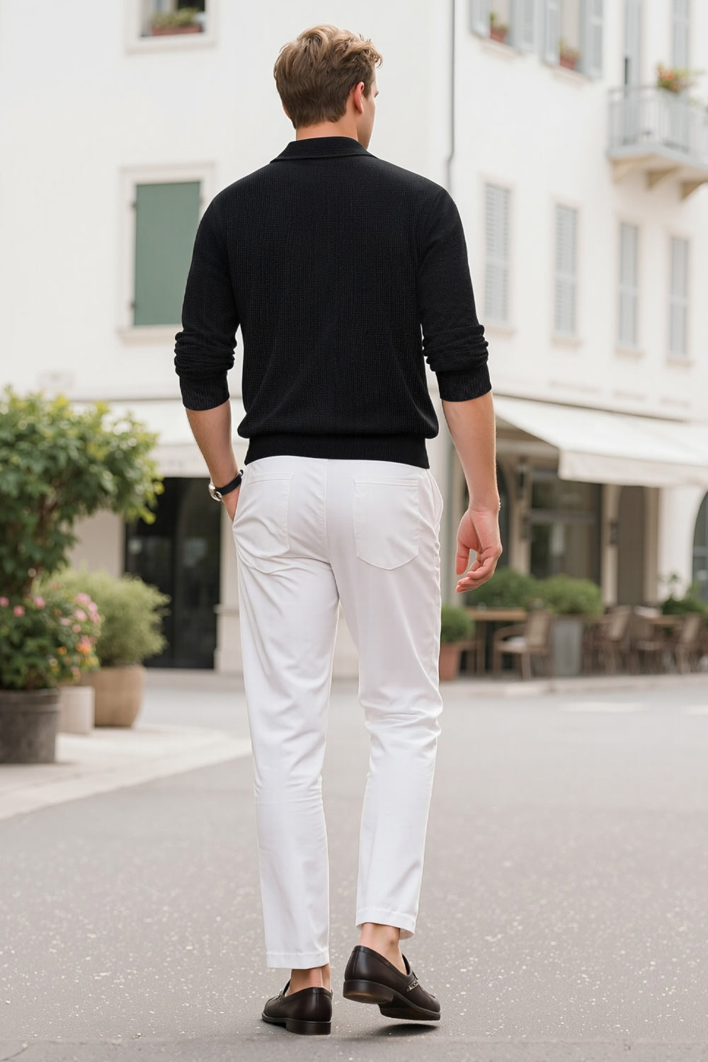 Polo Homme Coupe Slim - Manches Longues