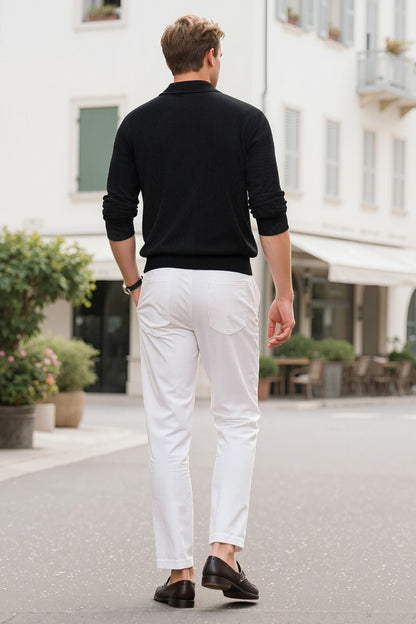 Polo Homme Coupe Slim - Manches Longues