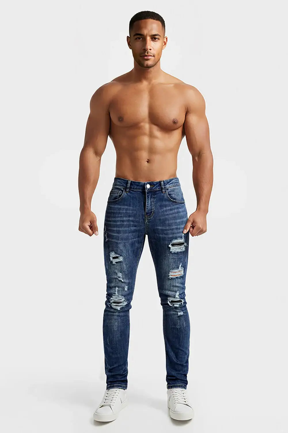 Shop the ultimate men's ripped skinny jeans. Engineered with