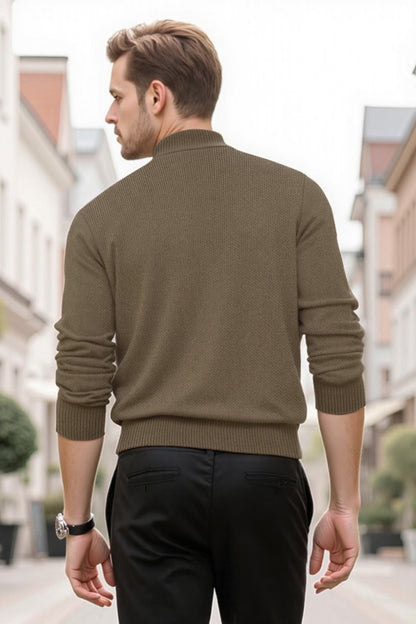 Men's Sweater Coat - Brown