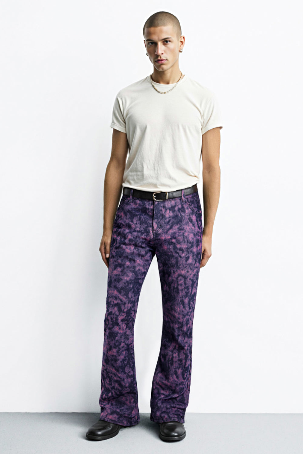 Men Relaxed Flared Jean - Purple