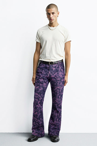 Men Relaxed Flared Jean - Purple