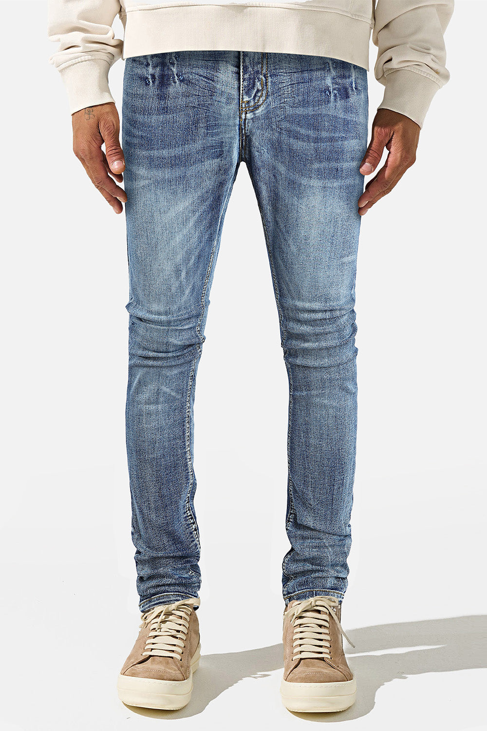 Jean skinny stretch pour homme - Bleu foncé