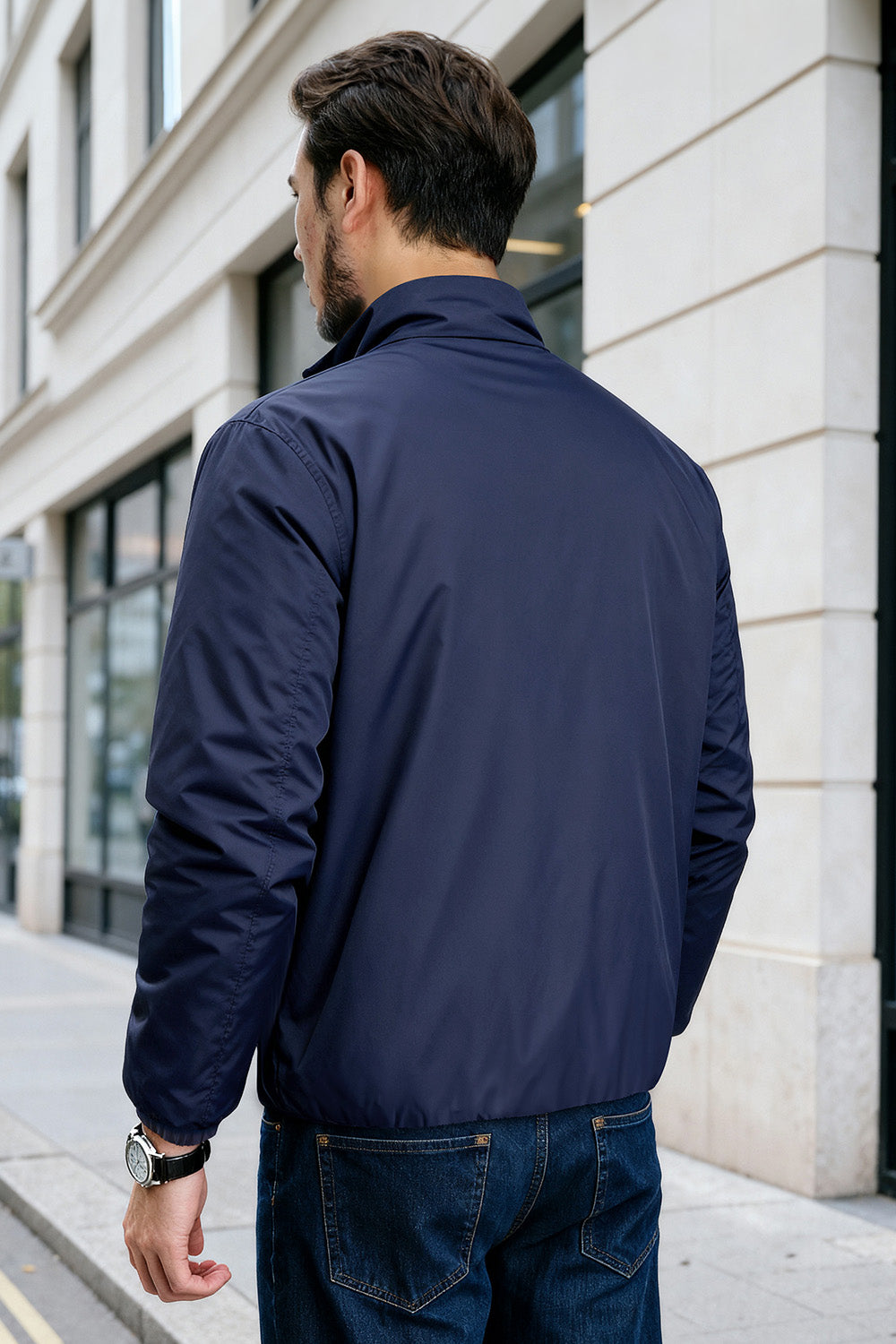 Men's Reversible Coat - Blue