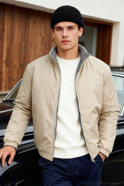 Men's Reversible Coat- Grey