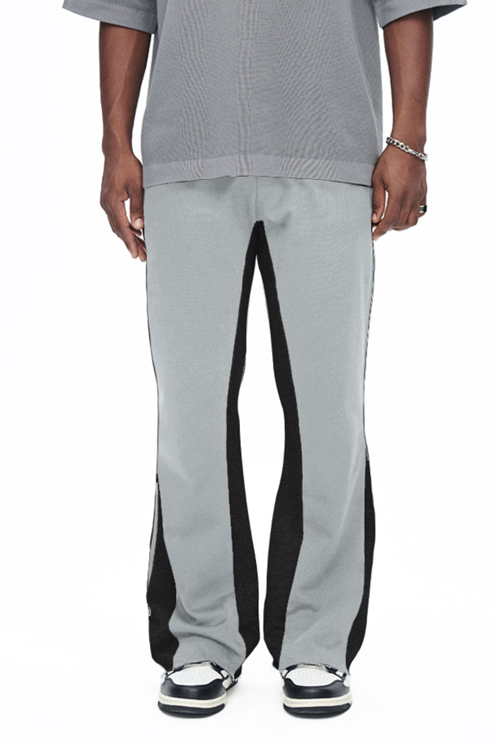 Contrast Bootcut Sweatpant Grey For Sale – GINGTTO