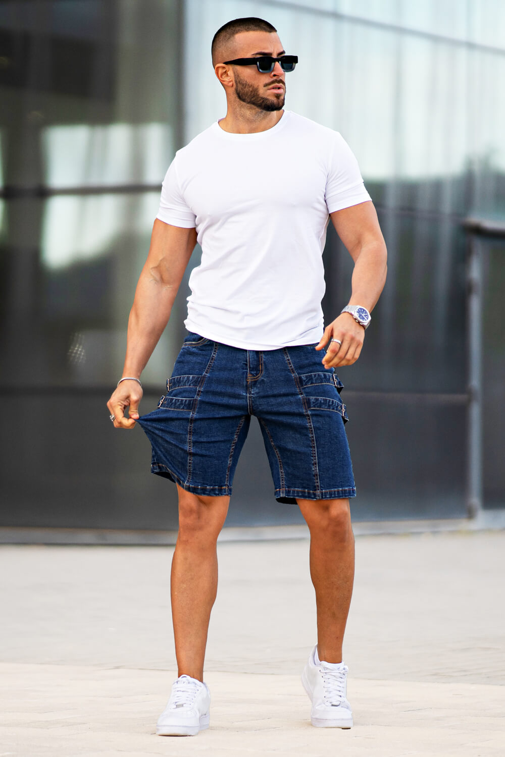 Maong Short Outfit For Men Men's Jean Shorts Fashion Denim