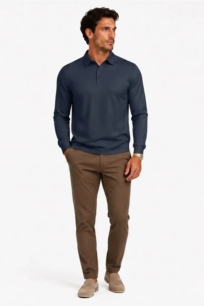 Camiseta de algodón mercerizado para hombre - Verde militar
