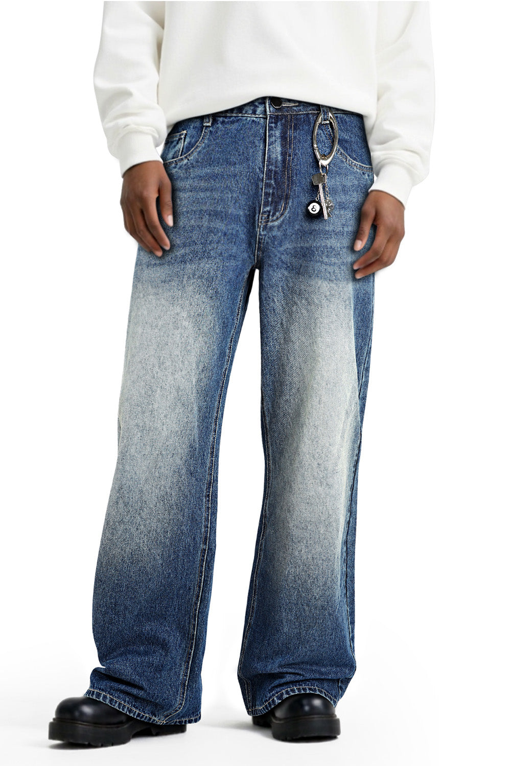 Men's Fashion Loose Jean - Dark Blue