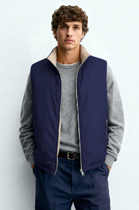 Men's Reversible Vest - Dark Blue