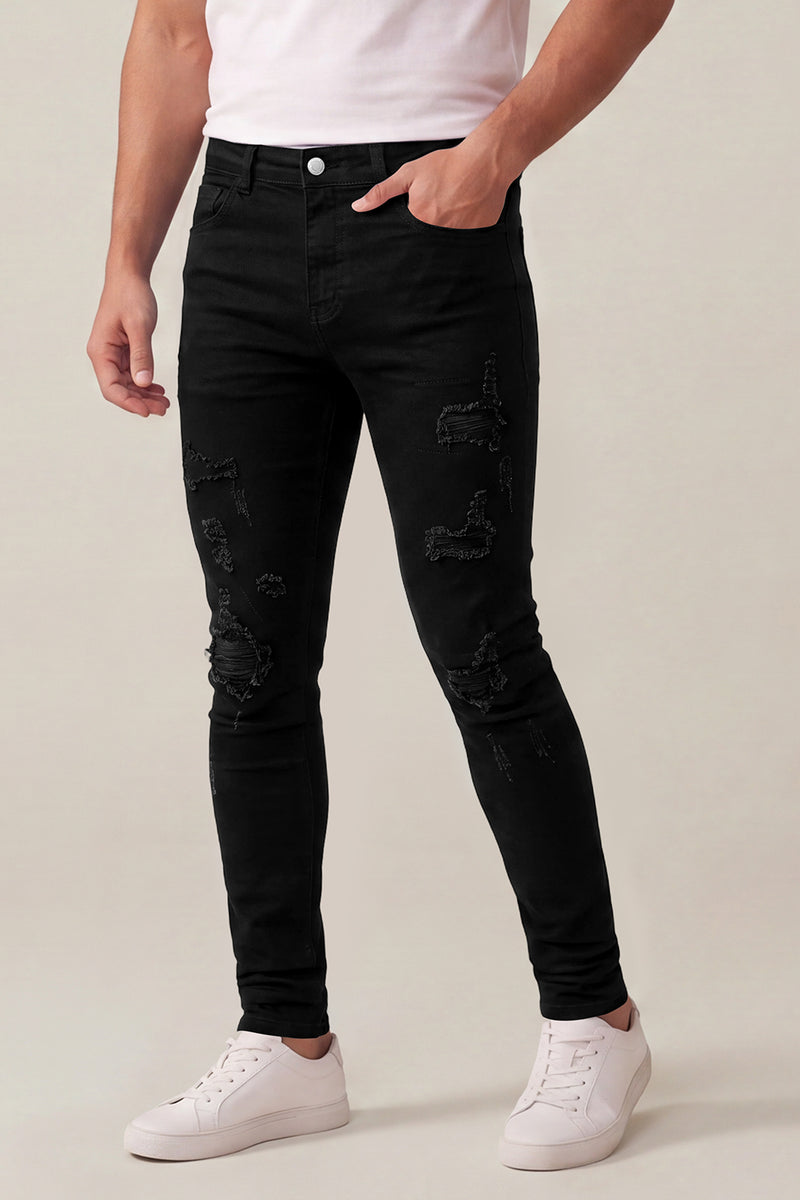 Men's Ripped Sculpt Skinny Jean - Black