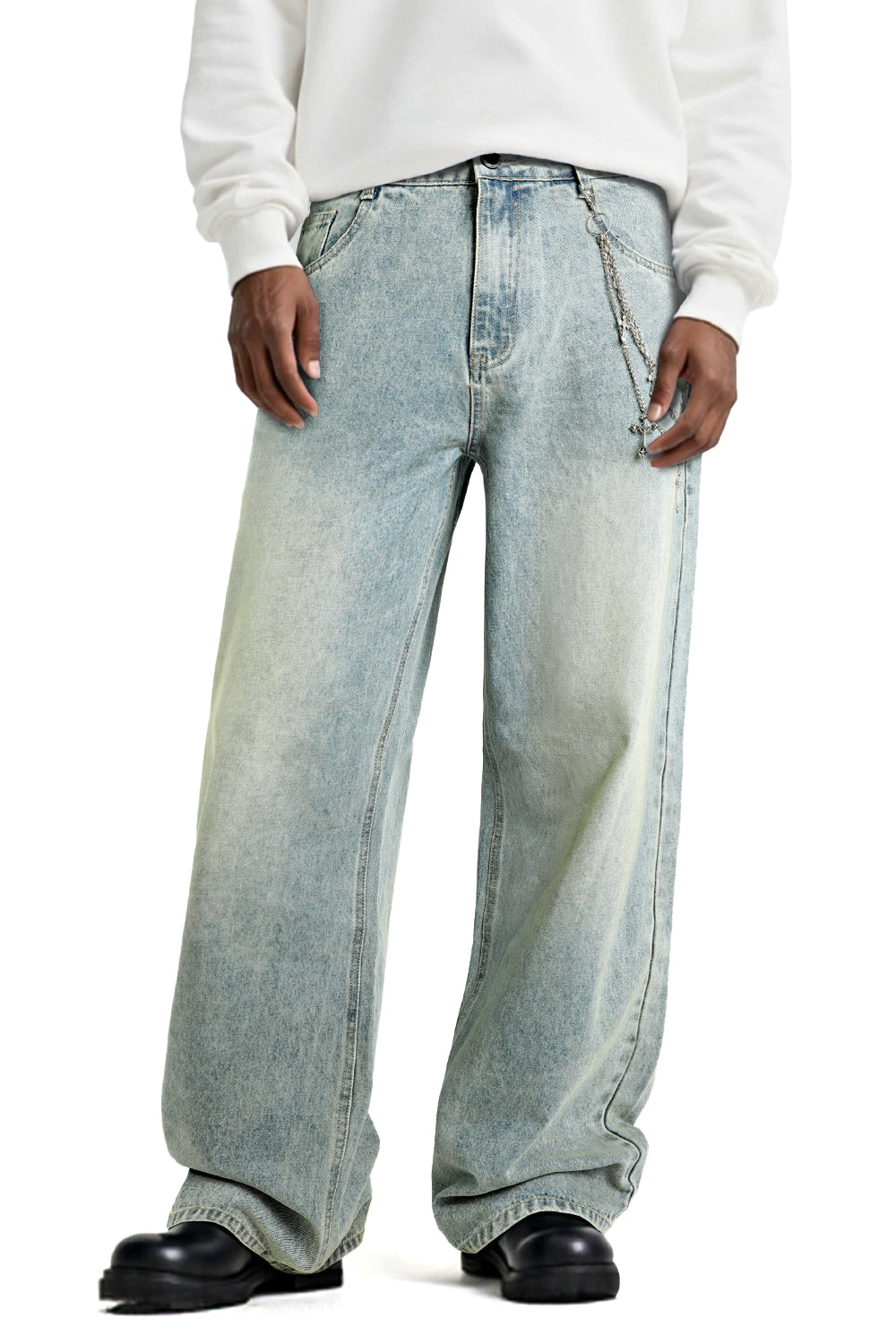 Men's Fashion Loose Jean - Vibrant Blue