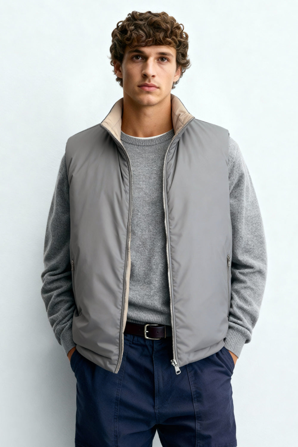 Men's Reversible Vest - Grey