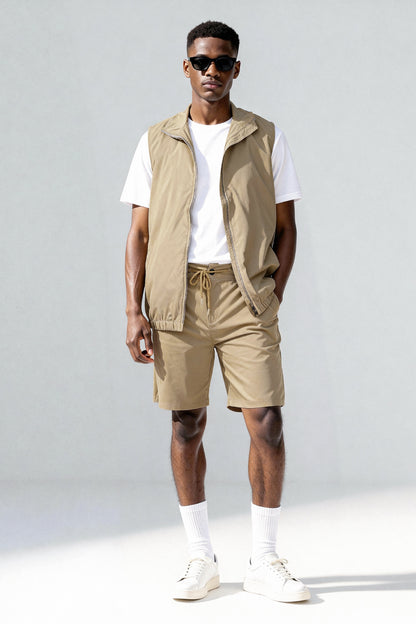 Men's Vest Set - Khaki