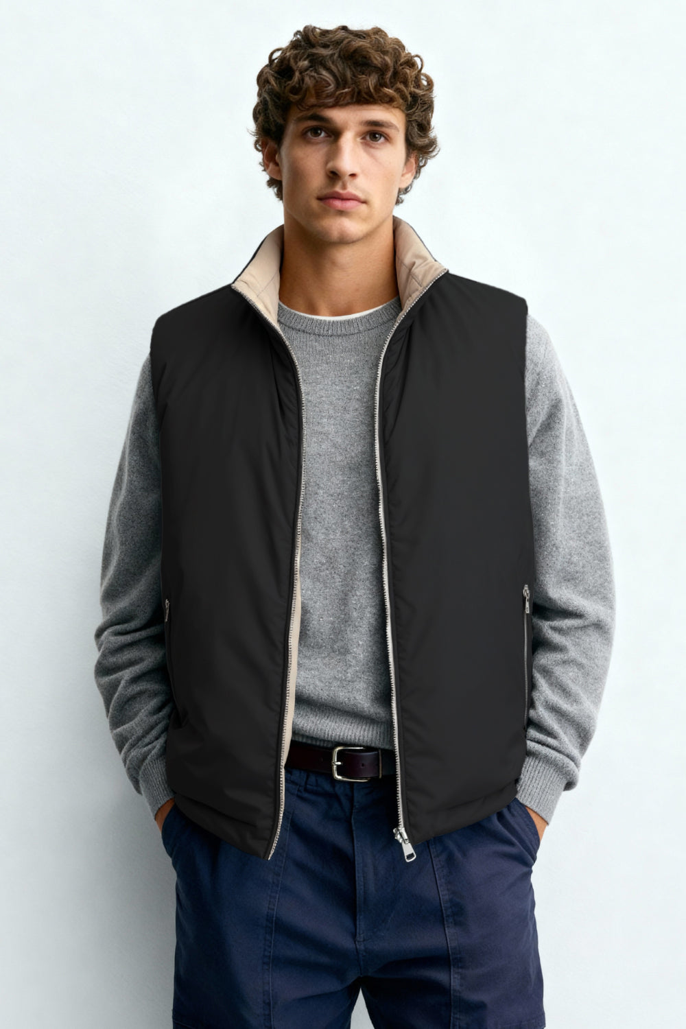 Men's Reversible Vest - Black