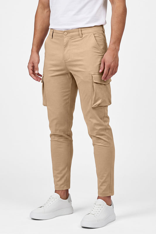Men Minimalist Clean Slim Cargo