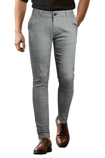 Men's Grey Skinny Pant - Lattice
