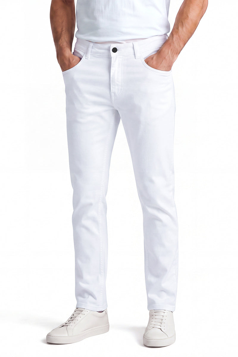 Moderne, schmal geschnittene Herren-Jeans aus Stretch-Denim