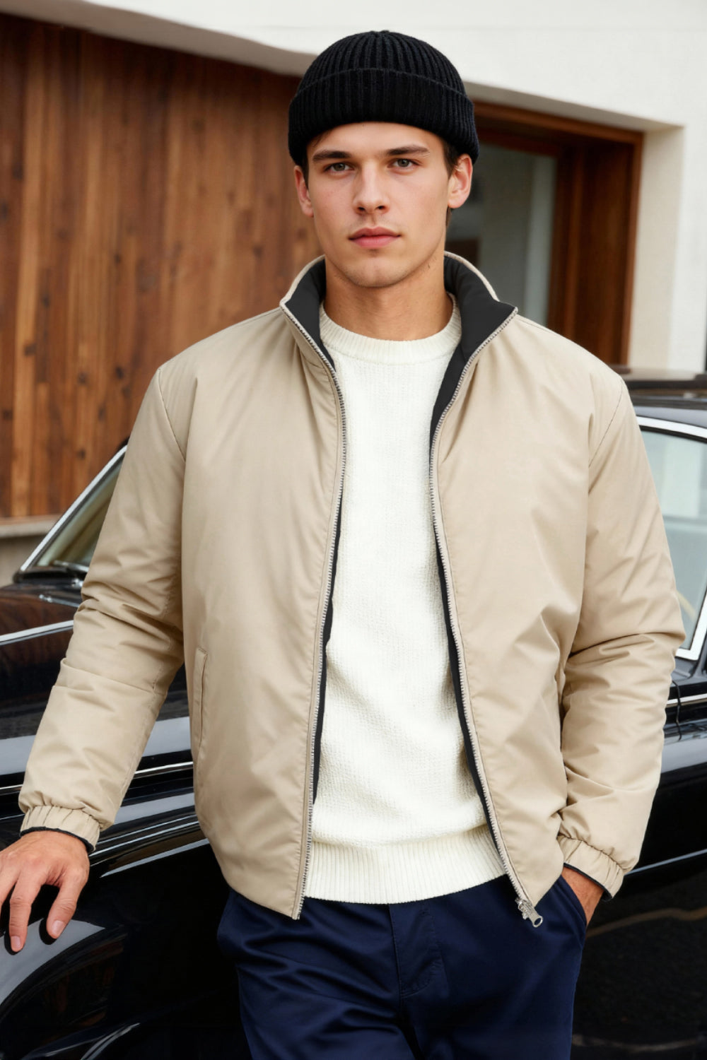 Men's Reversible Coat - Black