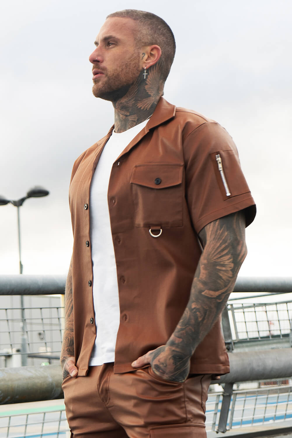 High Quality Polo Shirts- Leather & Brown 