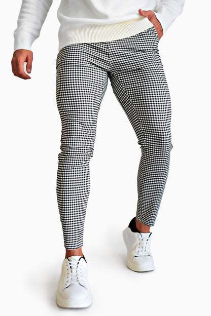 CALÇAS MASCULINAS SKINNY LATTICE