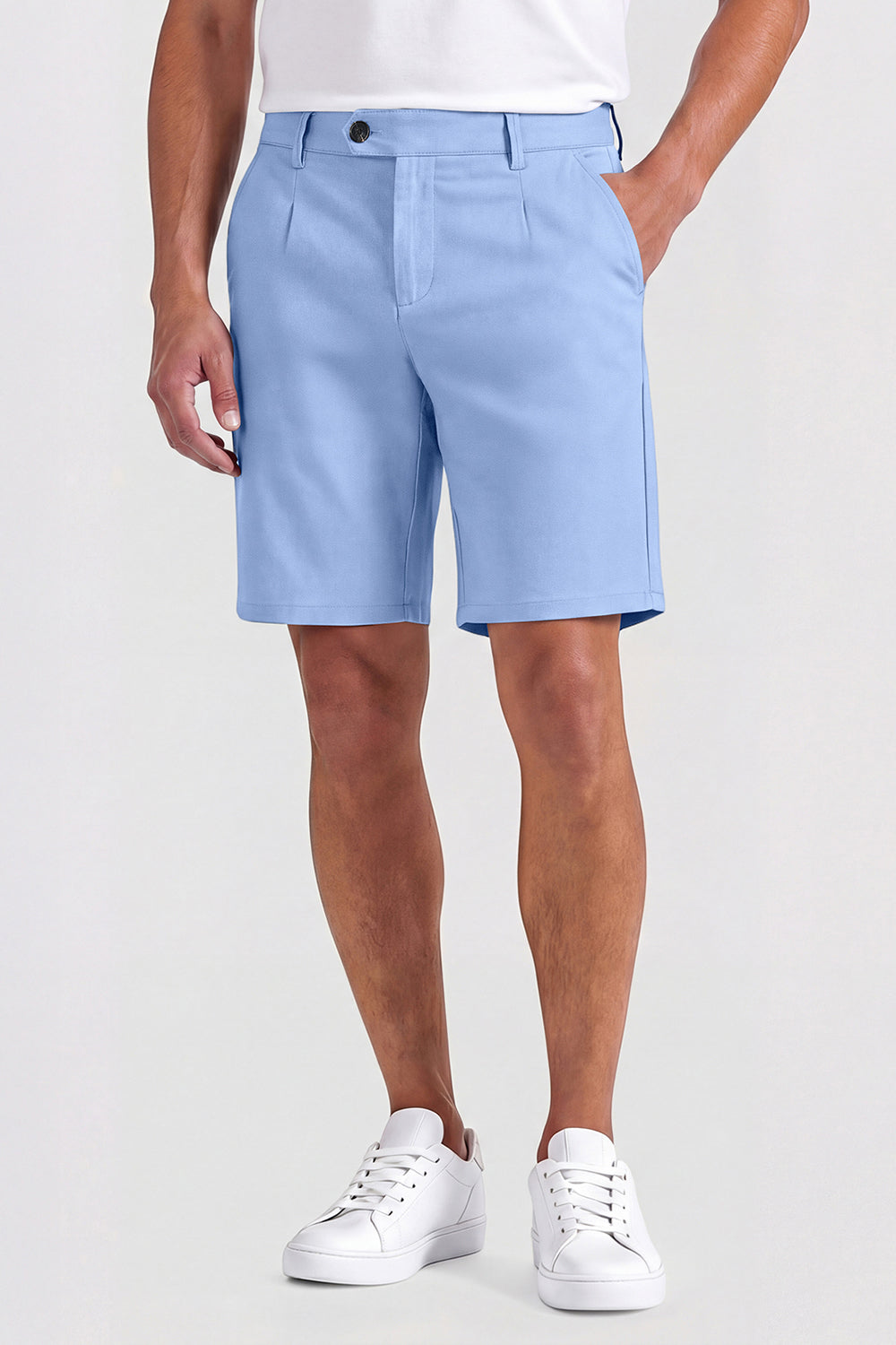 Mens Casual Chino Short - Sky Blue
