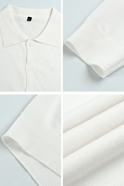Polo ajustado de manga larga para hombre