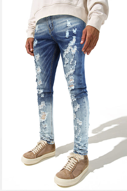 Men's Skinny Ripped Jean - Blue