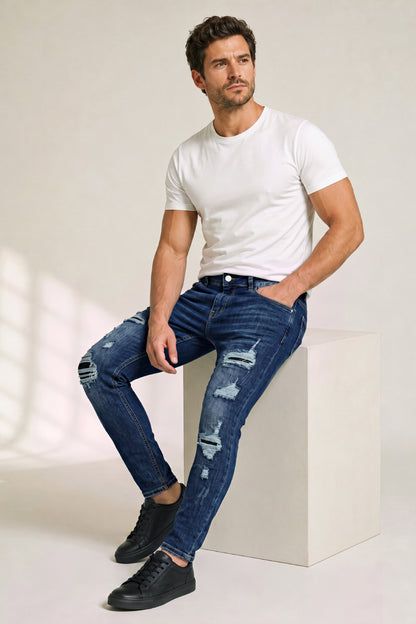Men's Stretch Sculpt Skinny Jean - Dark Blue