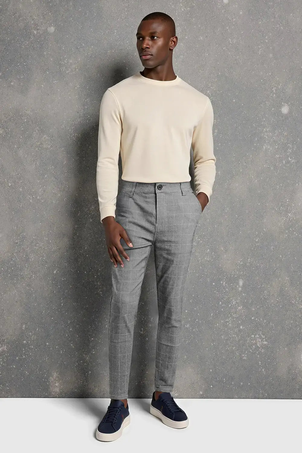 Men's Grey Skinny Pant - Lattice For Sale – GINGTTO
