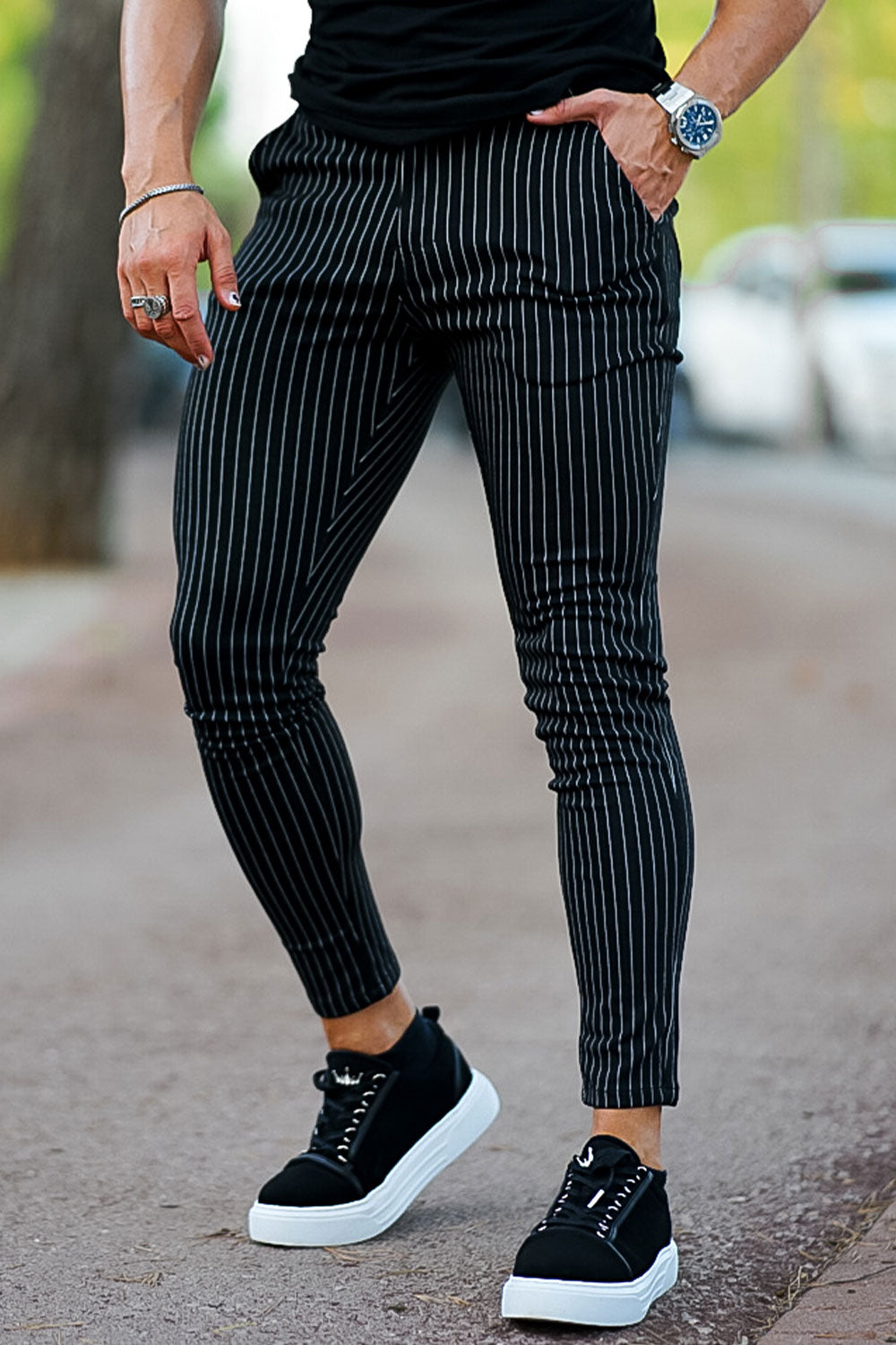 Georgina Italian Pinstripe Pant | Banana Republic