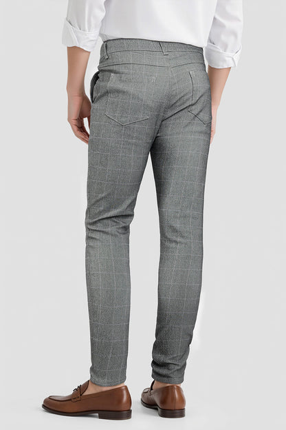 Men's Grey Skinny Pant - Lattice