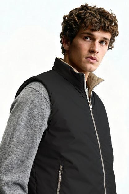 Men's Reversible Vest - Black
