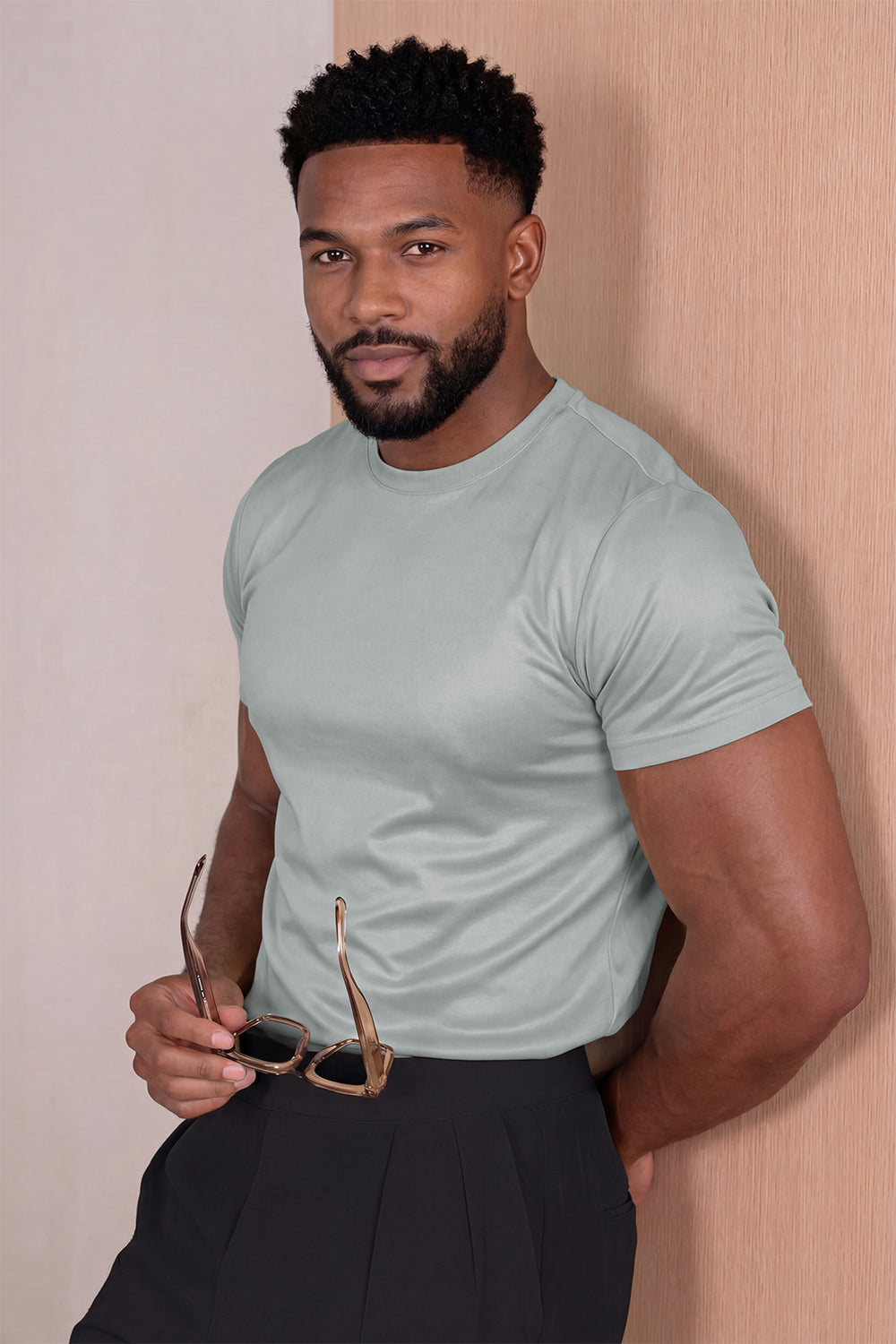 Men's Mercerized Cotton T-Shirt - Light Green