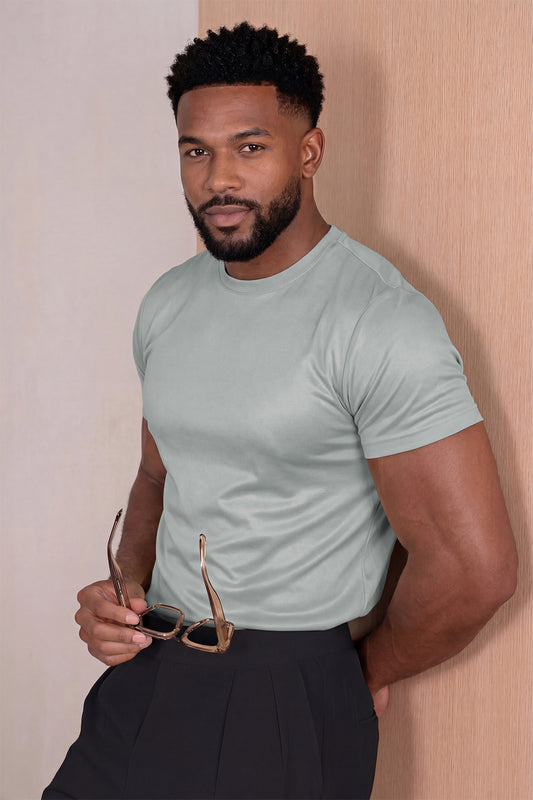 Men's Mercerized Cotton T-Shirt - Light Green