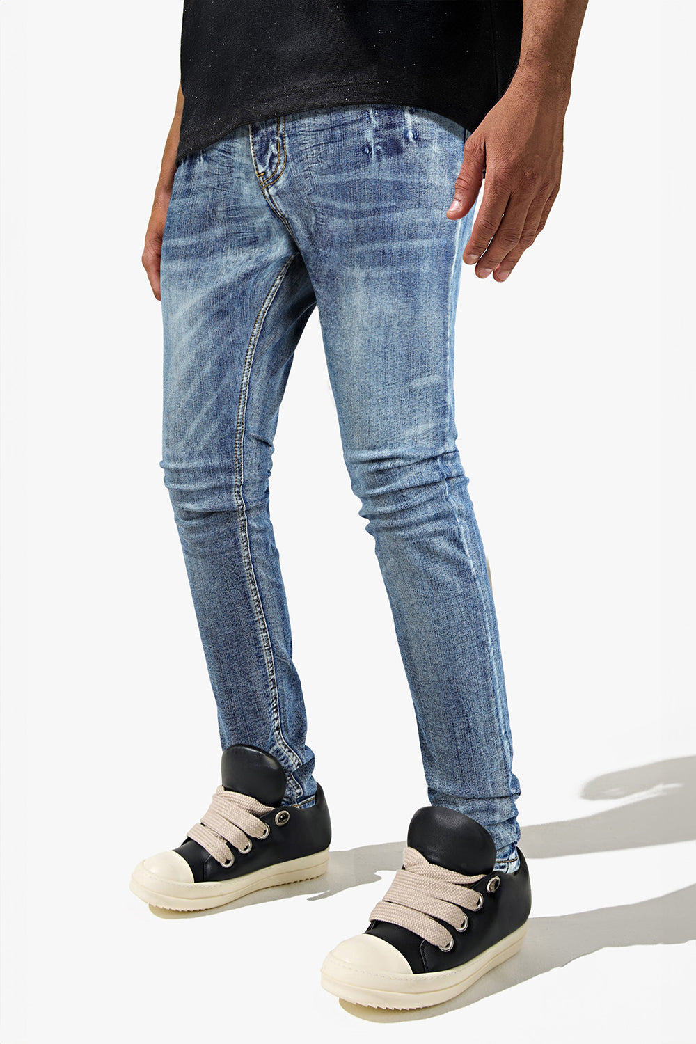 Jean skinny stretch pour homme - Bleu foncé