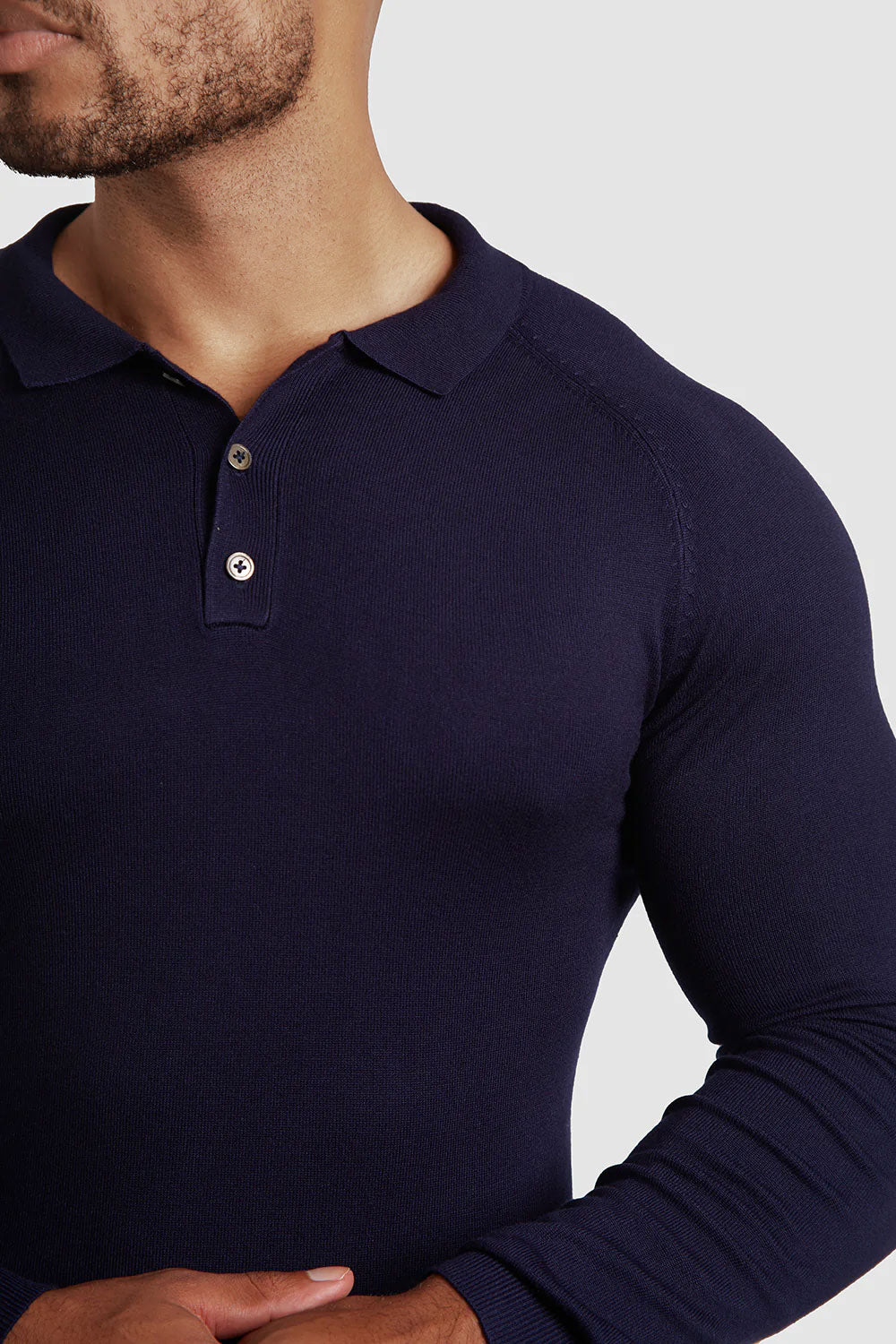 men's dark blue slim fit polo shirts