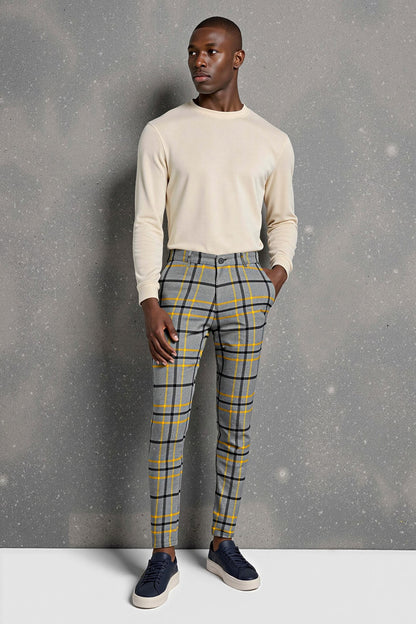 Pantalon skinny rayé pour hommes