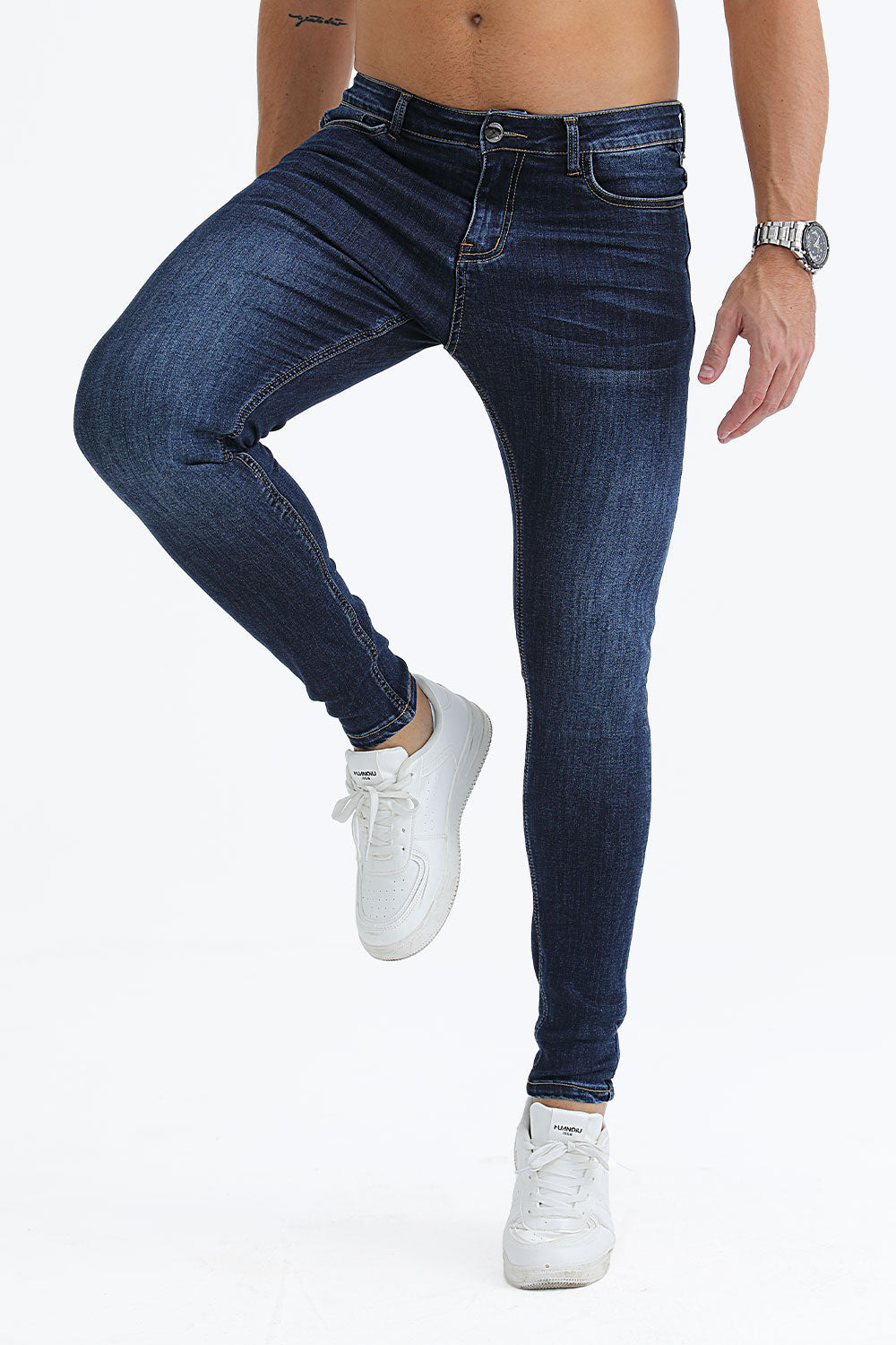 relaxed skinny jeans - blue