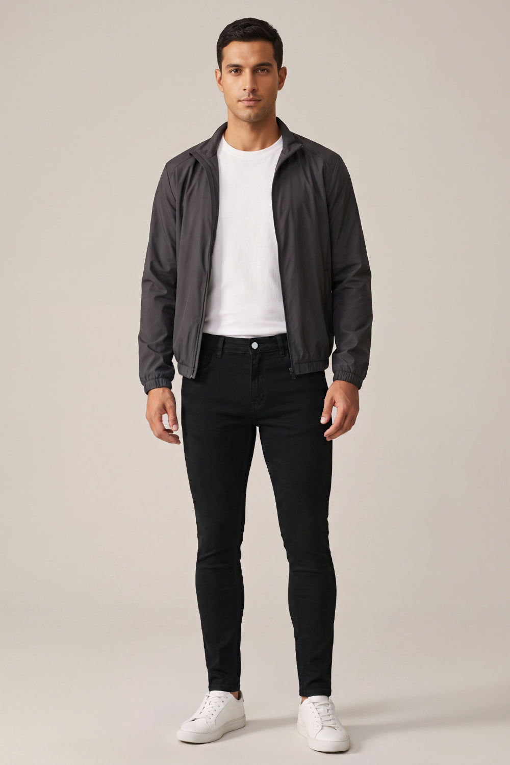 Schwarze Sculpt-Skinny-Jeans für Herren