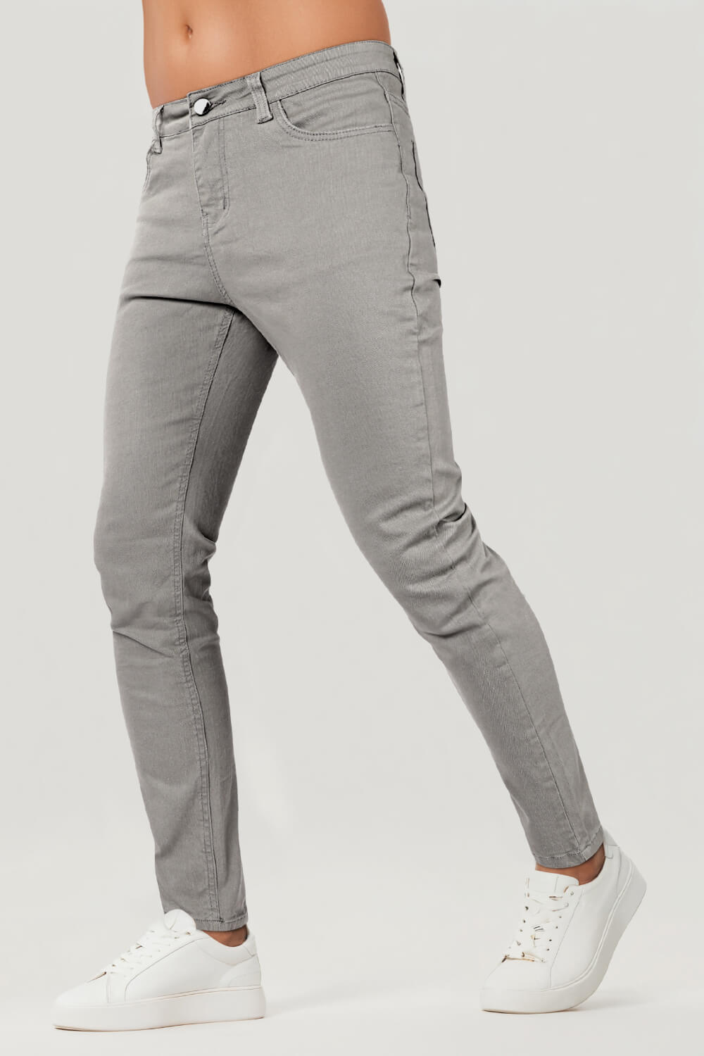 Light Grey Grey Skinny Jean Mid Waist Skinny Jeans Light Grey Guts