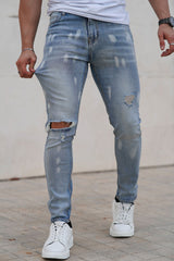 light blue slim fit jeans for men