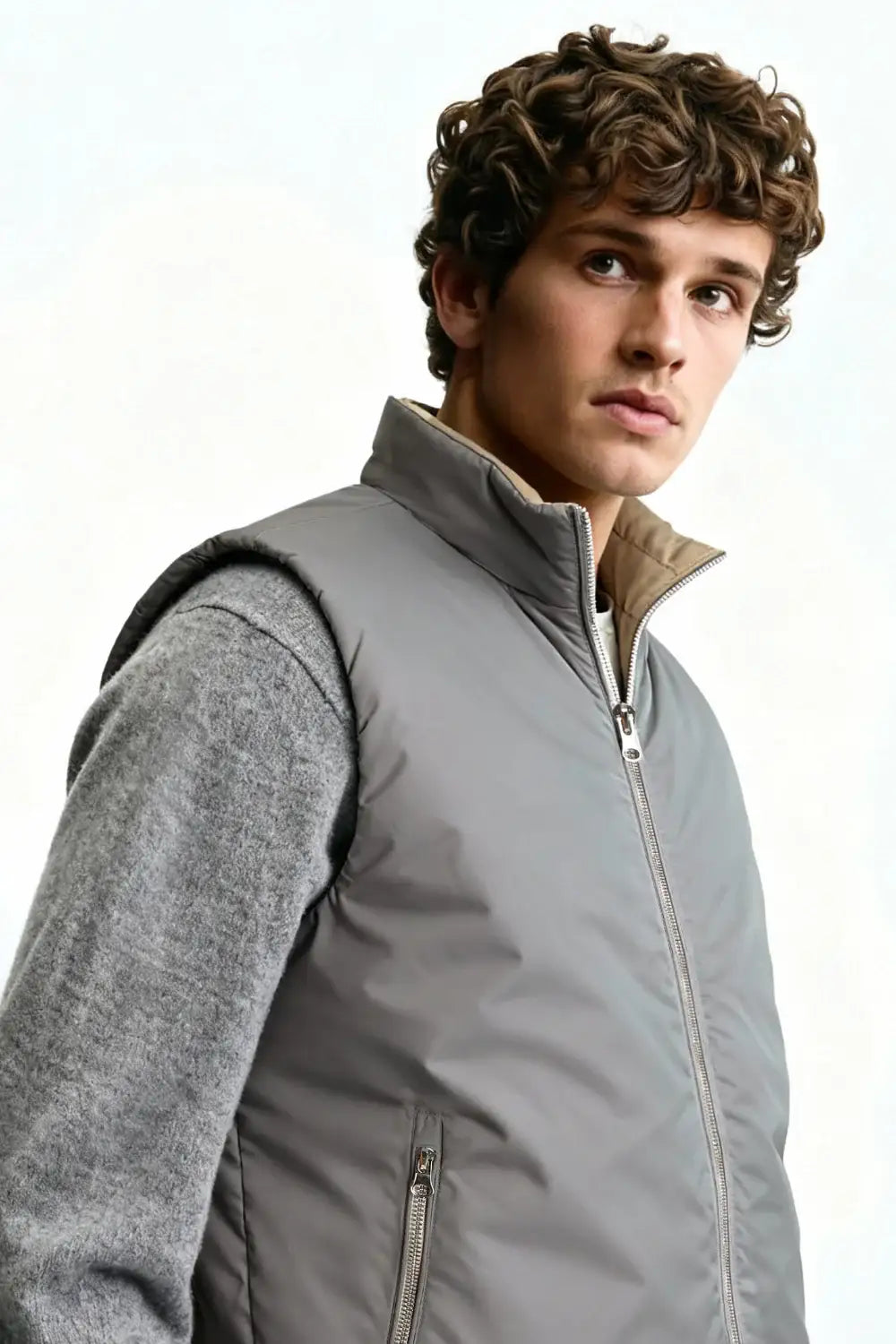 Men's Reversible Vest - Grey For Sale – GINGTTO