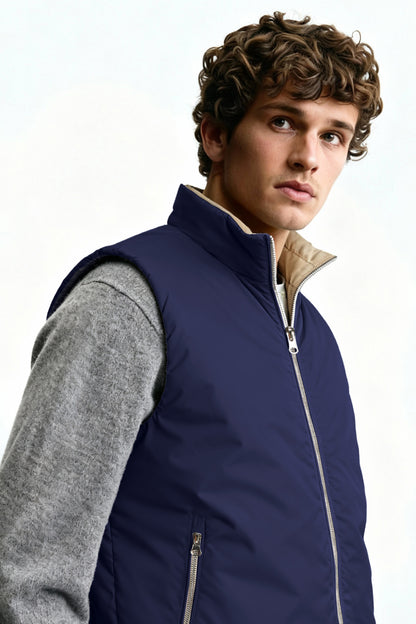 Men's Reversible Vest - Dark Blue