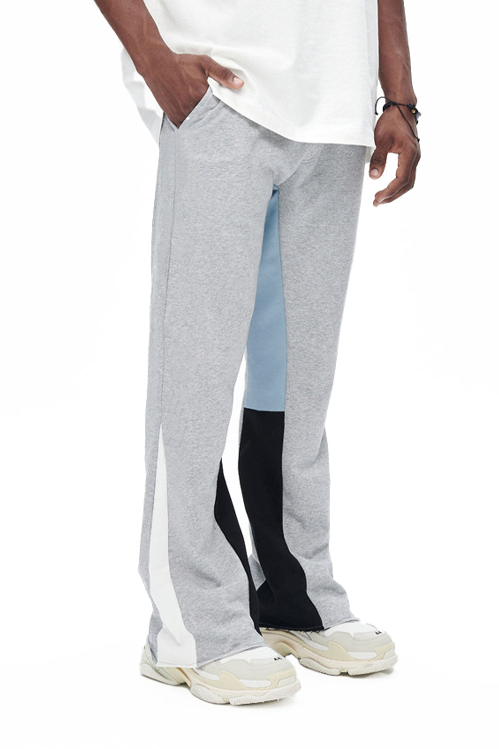 light grey flare pants