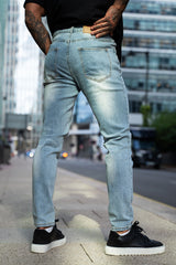 Gingtto: Redefining Comfort and Style in Men's Slim-Fit Blue Jeans