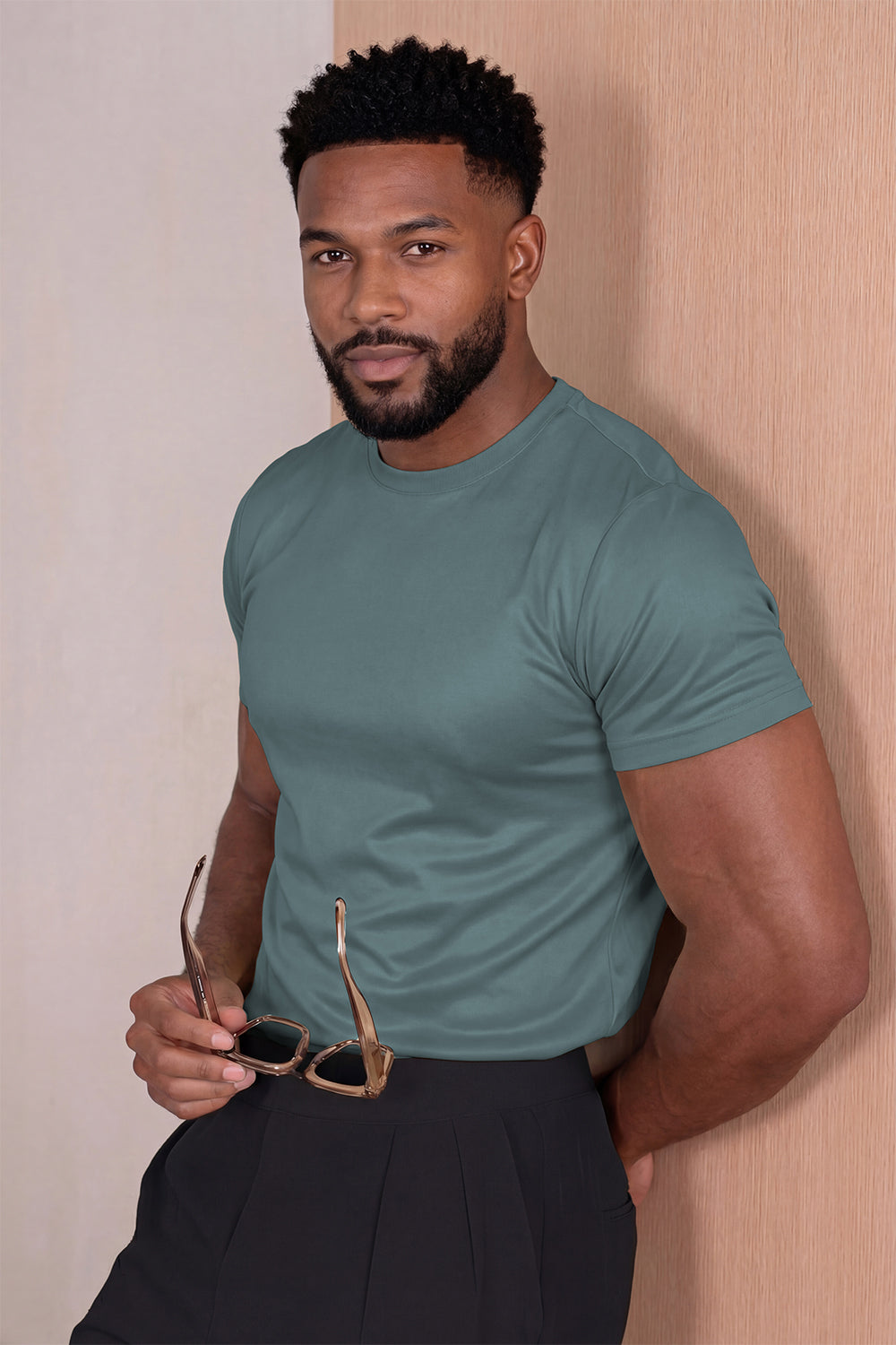 Men's Mercerized Cotton T-Shirt - Teal Green