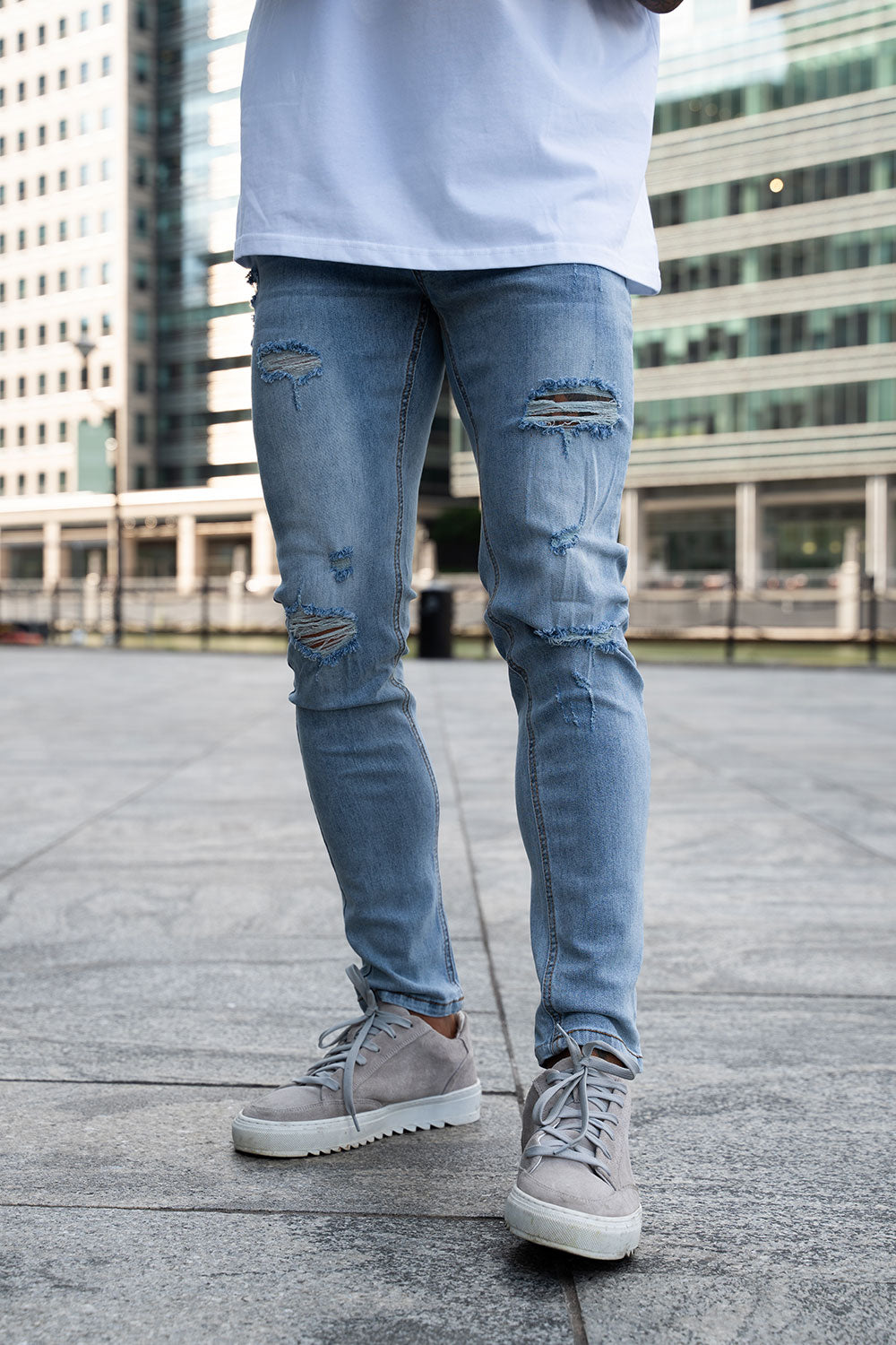 men's ripped jeans slim straight